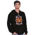 thumbnail image 3 of Real Men Fight Fire Firefighter Men's Big & Tall Graphic Zip Up Hoodie Brisco Brands 5X, 3 of 5