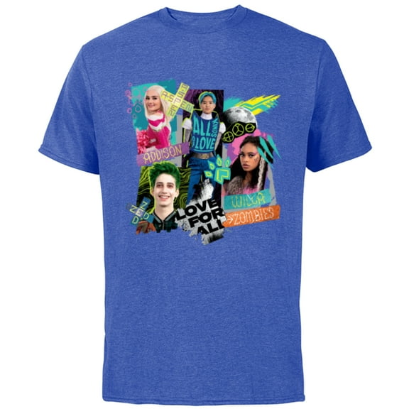 Disney Channel Zombies 3 Love for All, All Kinds of Love - Short Sleeve Cotton T-Shirt for Adults - Customized-Royal Heather