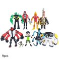 thumbnail image 1 of 9 Pack Ben 10 Action Figure Ben Tennyson Four Arms Grey Matter Heatblast Collectible Model Figures Toys Kids Gifts, 1 of 5