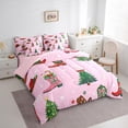 thumbnail image 4 of Feelyou 7-Piece Kids Xmas Tree King Comforter Set, Western Cowgirl Snowflake, 4 of 8