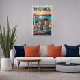 thumbnail image 5 of Istanbul Retro Travel Poster Vintage Turkish City Tourism with Hagia Sophia & Bazaar Canvas Poster, 5 of 8