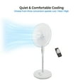 thumbnail image 5 of Comfort Zone 18 in. Pedestal Fan with Remote, Tilt, 3 Speeds & Timer, 5 of 7