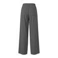 thumbnail image 6 of Palazzo Pants for Women Spring Fall Elastic Waist Wide Leg Loose Fit Casual Flowy Vacation Beach Pants with Pockets, 6 of 6