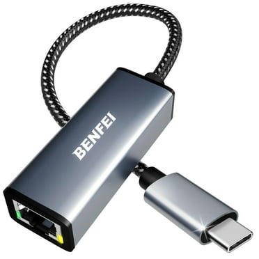 BENFEI USB-C to Ethernet Adapter, USB Type-C (Thunderbolt 3/4) to RJ45 Gigabit Ethernet LAN Network Adapter