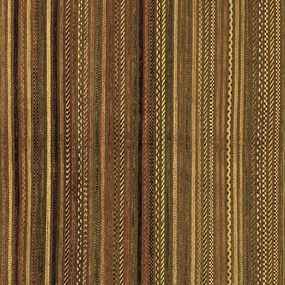 Ahgly Company Indoor Square Abstract Brown Modern Area Rugs, 4' Square