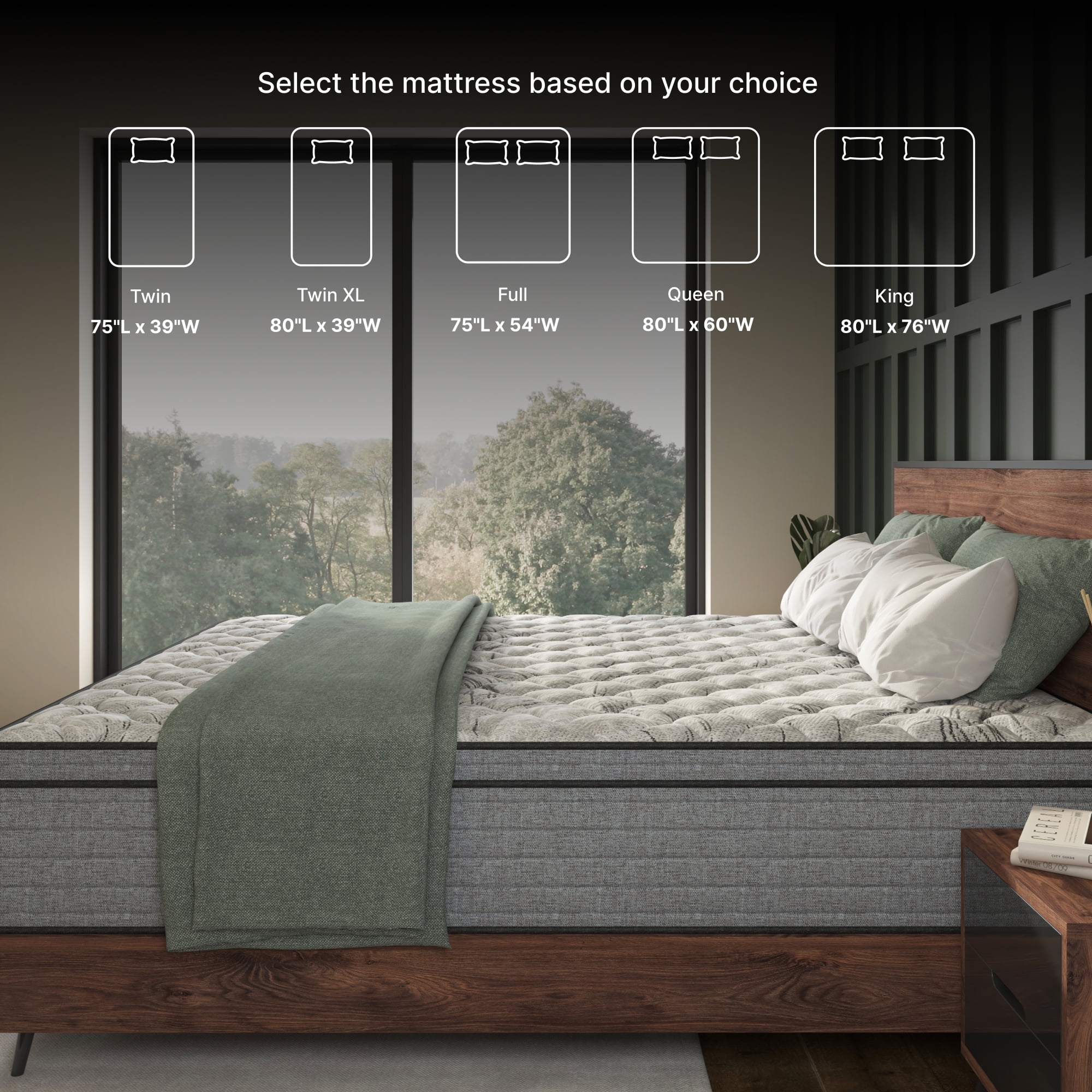 NapQueen Elite Series Machka 10" Full Size Mattress, Hybrid Pocket Spring Coils, Bed In a Box, Adult