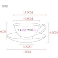 thumbnail image 5 of Teacup Set Kitchenware Cups Saucers Porcelain Bone China Coffee Cups, 5 of 5