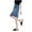 Blue, variant on Women Vintage High Waisted Denim Skirt Polyester Plus Size A Line for Spring Summer
