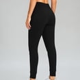 thumbnail image 5 of Lenpel Women's Fleece Lined Sweatpants High Waisted Drawstring Slim Winter Warm Joggers Lounge Workout Pants, 5 of 7