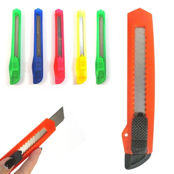 5 Utility Knife Box Cutter Retractable Snap Off Lock Blade Tool Razor