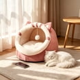 thumbnail image 5 of 10LB Pet Bed for Cats and Small Dogs - Semi Enclosed Cozy Sleeping House for Small Animals, Indoor Pet House with Soft Cushioning for Napping and Lounging, 5 of 6