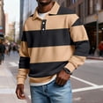 thumbnail image 4 of Mens Manga Larga Vintage de Moda Impresión Casual Color Sólido Botón Turndown Collar Camisa para el Verano Al Aire Libre, 4 of 5