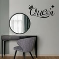 thumbnail image 5 of 1 Sheet Queen Quotes Wall Stickers Vinyl Wall Decor Stickers DIY Saying Wall Art Decal Sticker Home Decoration for Living Room Bedroom Bathroom Black(27x57cm), 5 of 9