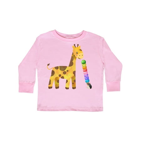 

Inktastic Giraffe and Rat Friends with Ice Cream Gift Toddler Boy or Toddler Girl Long Sleeve T-Shirt