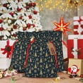thumbnail image 5 of Fuzoiu Gold Snowflake Christmas Tree Print Christmas Gift Bag,Burlap Gift Bag with Drawstring Closure & Hang Tag,Perfect for Holidays, Birthdays, and Special Occasions-Small, 5 of 7
