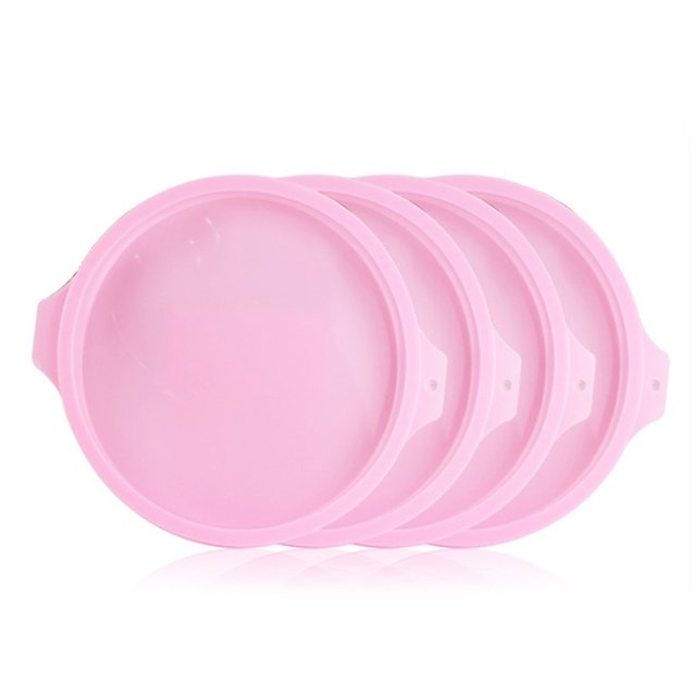 CAROOTU Round Cake Pans Silicone Baking Molds Non-Stick Quick Release Bakeware Pan For Kitchen