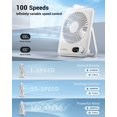 thumbnail image 4 of Ventilador de escritorio WHATOOK Small, 5000 mAh, batería de 25 horas, 100 velocidades, 4 of 7