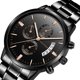 thumbnail image 1 of Fiudx Liquidación De Ofertas Flash Reloj Casual De Lujo Para Hombre Reloj Con Calendario De Acero Inoxidable Y Cuarzo, 1 of 4