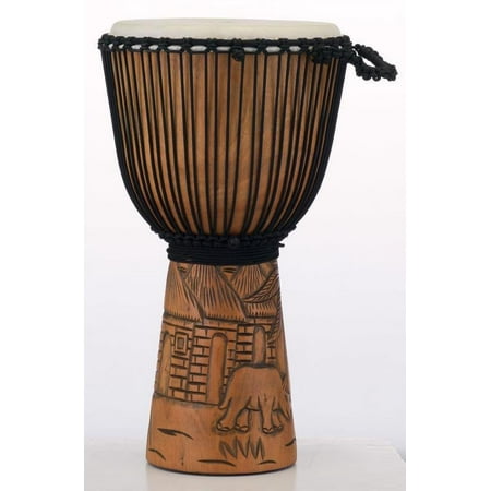 Pearl 12" Hand Carved Mahogany Traditional Rope Tuned Djembe