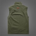 thumbnail image 4 of Daolelai Men's Casual Jacket 6 Pocket Workwear Sleeveless Casual Jacket Solid Color Fishing Vest, 4 of 8