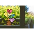 thumbnail image 3 of Colorful Hearts Heart Shape Vinyl Stained Glass Film Static Cling Window Waterproof Decal for Girls Boys Kids Room Bedroom Nursery House Fun Home Decor Stickers Wall Art Vinyl Decoration (40x35 inch), 3 of 3