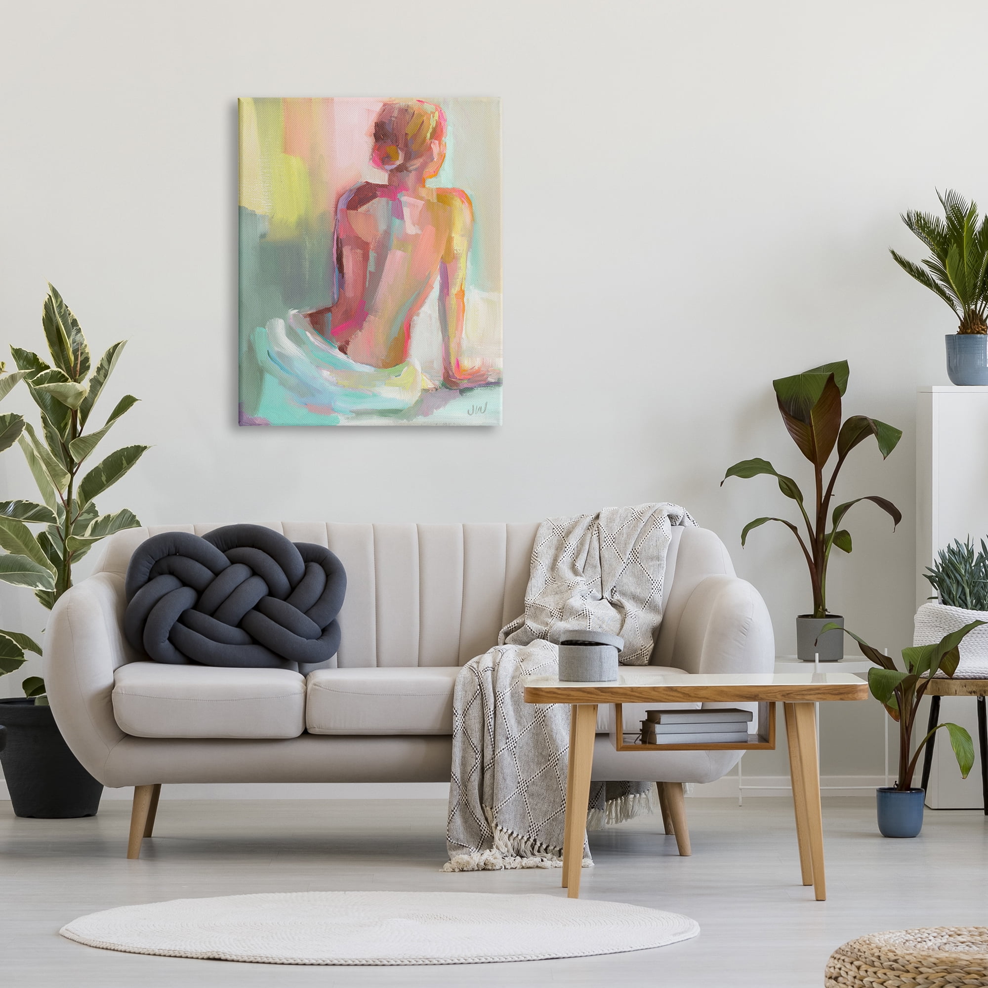 Stupell Industries Abstract Female Figure Study Abstract Painting Gallery Wrapped Canvas Art Print Wall Art, 30 x 40