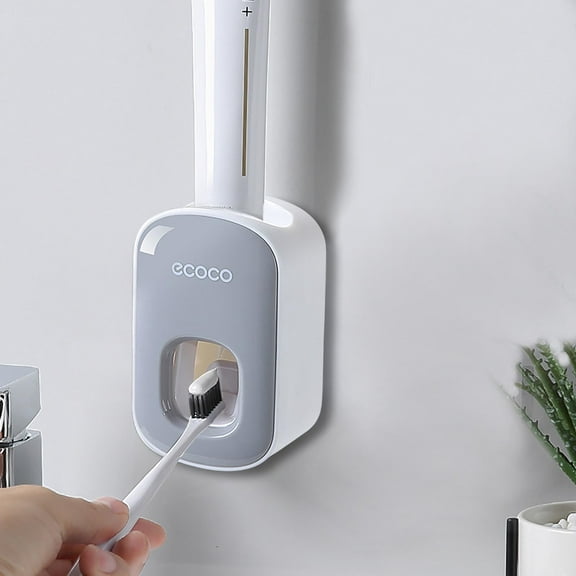 Dadiaei Automatic Toothpaste Dispenser Wall Mounted for Bathroom - Hands-Free Toothpaste Squeezer for Kids & Adults, Space-Saving Grey Design (1 Pack)