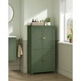 thumbnail image 3 of Floor Storage Cabinet,  Storage Unit, Freestanding Cabinet with 4 Doors, 11.8 x 23.6 x 43.3 Inches, Forest Green, 3 of 8