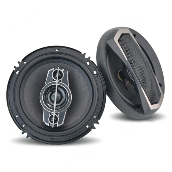 6-Inch TS1695S Trumpet Car Modified 4 Ohms Coaxial Speaker, Car Audio System Full-Tone Speaker,1 pair * 6-inch car audio,Black