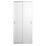 Tvilum Space Armoire Wardrobe with 2 Sliding Doors for Adults in White