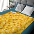 thumbnail image 3 of Verolix Nuggets Throw Blanket 50 x 40 Inch, Soft Flannel Fleece Lightweight Decorative Blanket for Couch Sofa Bed, 3 of 5