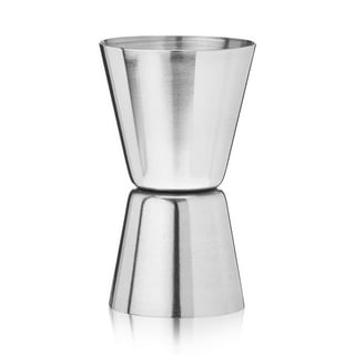 Excellante 1 & 2 oz stainless steel jigger, comes in each 
