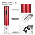 thumbnail image 4 of Tirrinia Electric Wine Opener Set, Wine Bottle Cork Remover Accessory Tool Kit with Wine Aerator Pourer,Foil Cutter, Drip Ring and Vacuum Stopper, Perfect Wine Gift, Red, 4 of 4