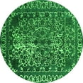 thumbnail image 1 of Ahgly Company Indoor Round Oriental Green Industrial Area Rugs, 5' Round, 1 of 4