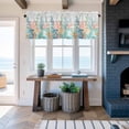 thumbnail image 5 of Valances for Windows Summer Ocean Life on Farm Wood Rod Pocket Short Curtain for Bathroom Living Room Bedroom Marine Shell Starfish Coral 1 Panel 54x18in, 5 of 9