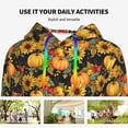 thumbnail image 4 of Xecao Pumpkins And Sunflowers3 Pattern Hoodies for Women Sweatshirts Long Sleeve Sweatshirts Pullover Outfits with Pocket-Large, 4 of 7