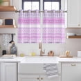 thumbnail image 2 of Purple Pink Boho Kitchen Curtains Window Panels, Vintage Ethnic Tribe Abstract Art Insulated Window Treatment Curtain, Grommet Curtains for Bedroom/Living Room/Bathroom, 2 Piece 52"Wx45"L, 2 of 8