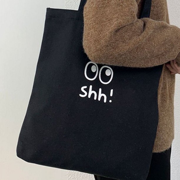 Bolso de hombro portátil estilo perezoso para mujer, bolso de lona para estudiantes universitarios, bolso escolar, bolso de almacenamiento para mujer