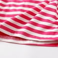 thumbnail image 7 of 6T Little Girls Dress 6 Years Girls Short Sleeve Dress Round Neck Little Girls Summer Stripe Dress Pink, 7 of 7