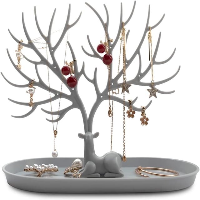 High-Quality Jewelry Organizer, Multifunctional Display, Easy Assembly, Retro Design For Bracelets Rings Earrings Watches, Stylish Artwork For Home Decor, Unique Antler Branches Moisture Proof