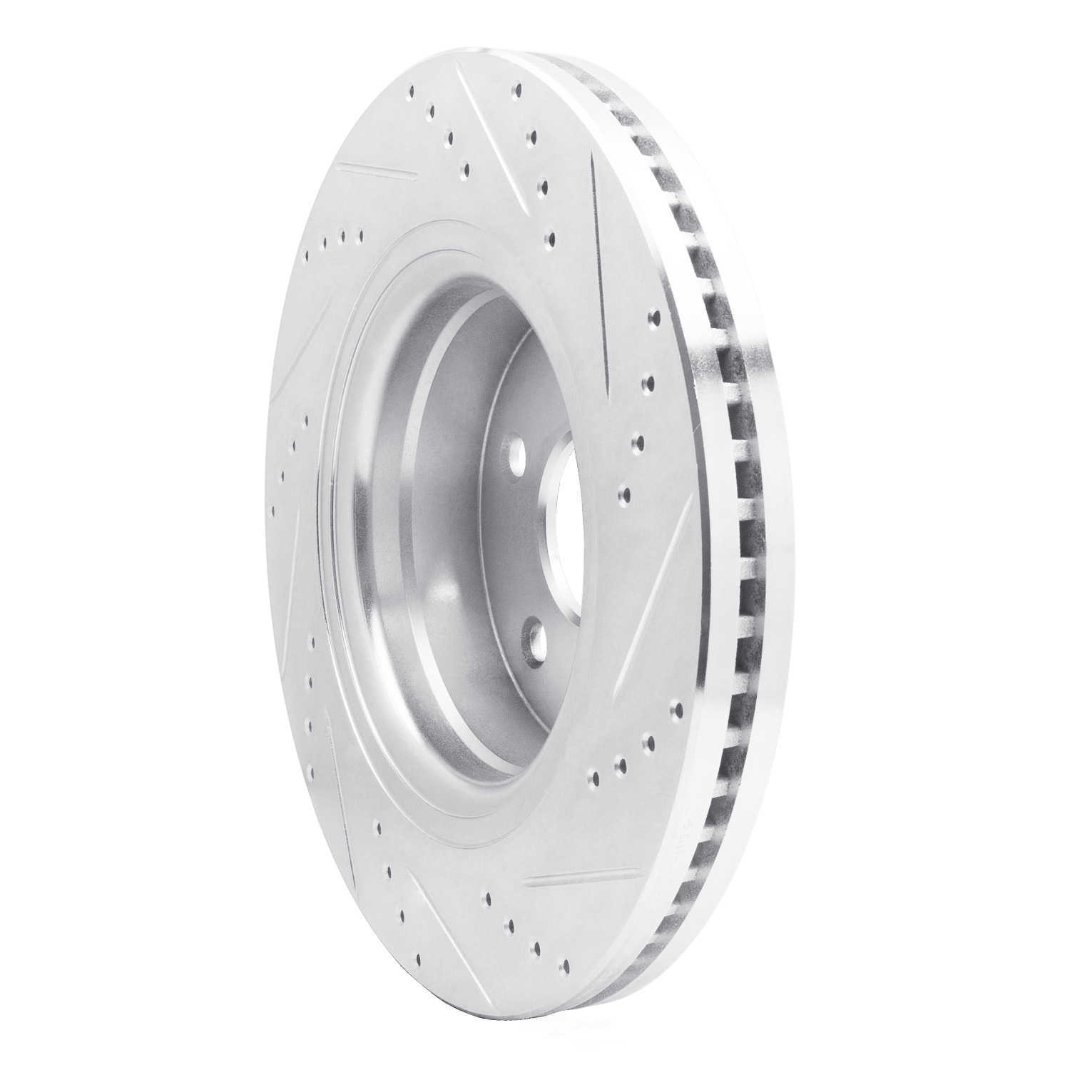 Dynamic Friction Company 631-40104L DFC Brake Rotor - Drilled And Slotted - Silver