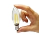 thumbnail image 3 of Bombilla LED de filamento de vela E14, E12, 2W, 3W, C25, Edison Vintage, Blanco cálido, 2700K, frío, 6500K, igual a 20W, incandescente, 3 of 4