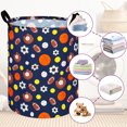 thumbnail image 4 of Xmushyra Laundry Basket, Large Collapsible Laundry Hamper with Waterproof PE Lining, Canvas Clothes Storage Basket with Handles for Kids Room, Nursery, Bedroom, Toy Storage, 63L, 4 of 6