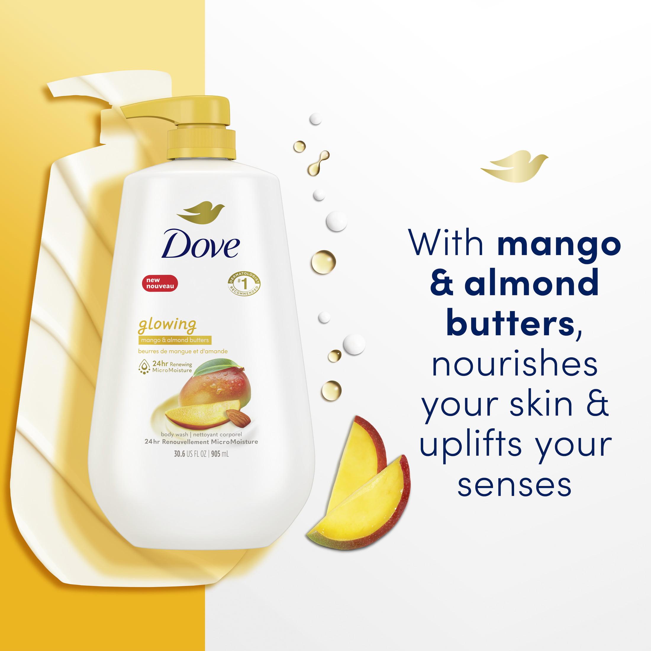 Dove Glowing Long Lasting Gentle Women's Body Wash All Skin Type, Mango & Almond Butter, 30.6 fl oz - image 5 of 16