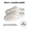 thumbnail image 6 of Fotbe Wildflower Watercolor Pattern Women's Fuzzy Curly Fur Memory Foam Loafer Slippers Indoor Outdoor Slippers Winter Home Shoes-35/36, 6 of 7