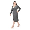thumbnail image 2 of Vestido elegante con brillos Roman Fashion /Tallas Extras, 4302 (Plateado) plateado 42, 2 of 6