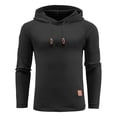 thumbnail image 1 of Men's Zip Up Hoodie, Soft Polyester Pullover With Zip Pocket, Casual Solid Color Long Sleeve Sweatshirt For Outdoor And Daily Wear, 1 of 9