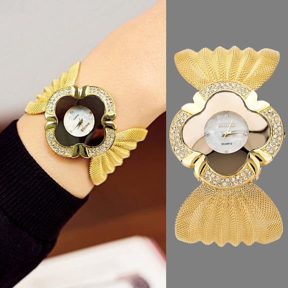 Kiplyki Luxury Bracelet Watch Bright Diamond Butterfly Mesh Belt Ladies Quartz Watch