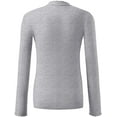 thumbnail image 2 of Lightweight Ruffle Mock Neck Tops Ribbed Lettuce Trim Soft Base Layer for Women, 2 of 6
