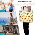 thumbnail image 4 of Yiaed Vintage White Polka Dot Sunflower Print Handbag for Women Tote Purse Shoulder Bag Large Fashion Hobo Purse Handbag Shopping Tote, 4 of 5